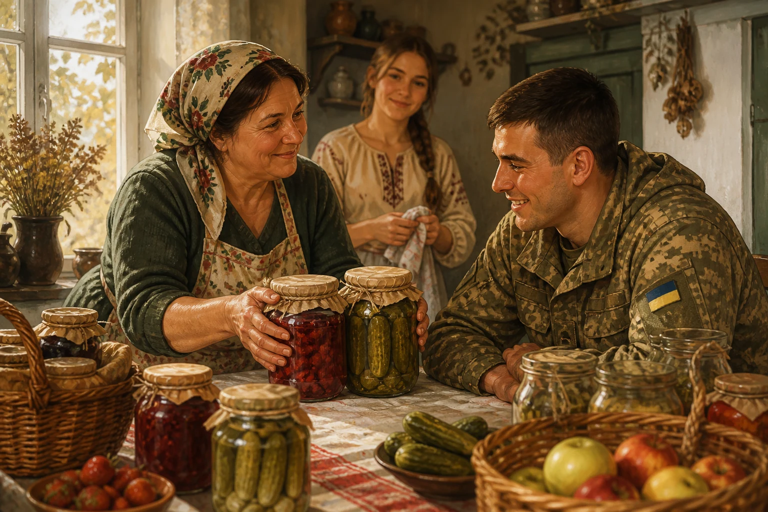 Коли на кількох банках не було дати й ознак безпечного зберігання, звичний задум «Консерви для тих, хто… — ілюстрація до казки «Консерви для тих, хто повернувся з фронту»